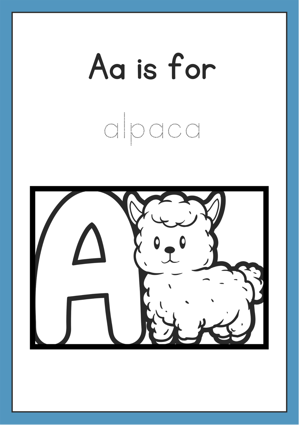 alphabet colouring book