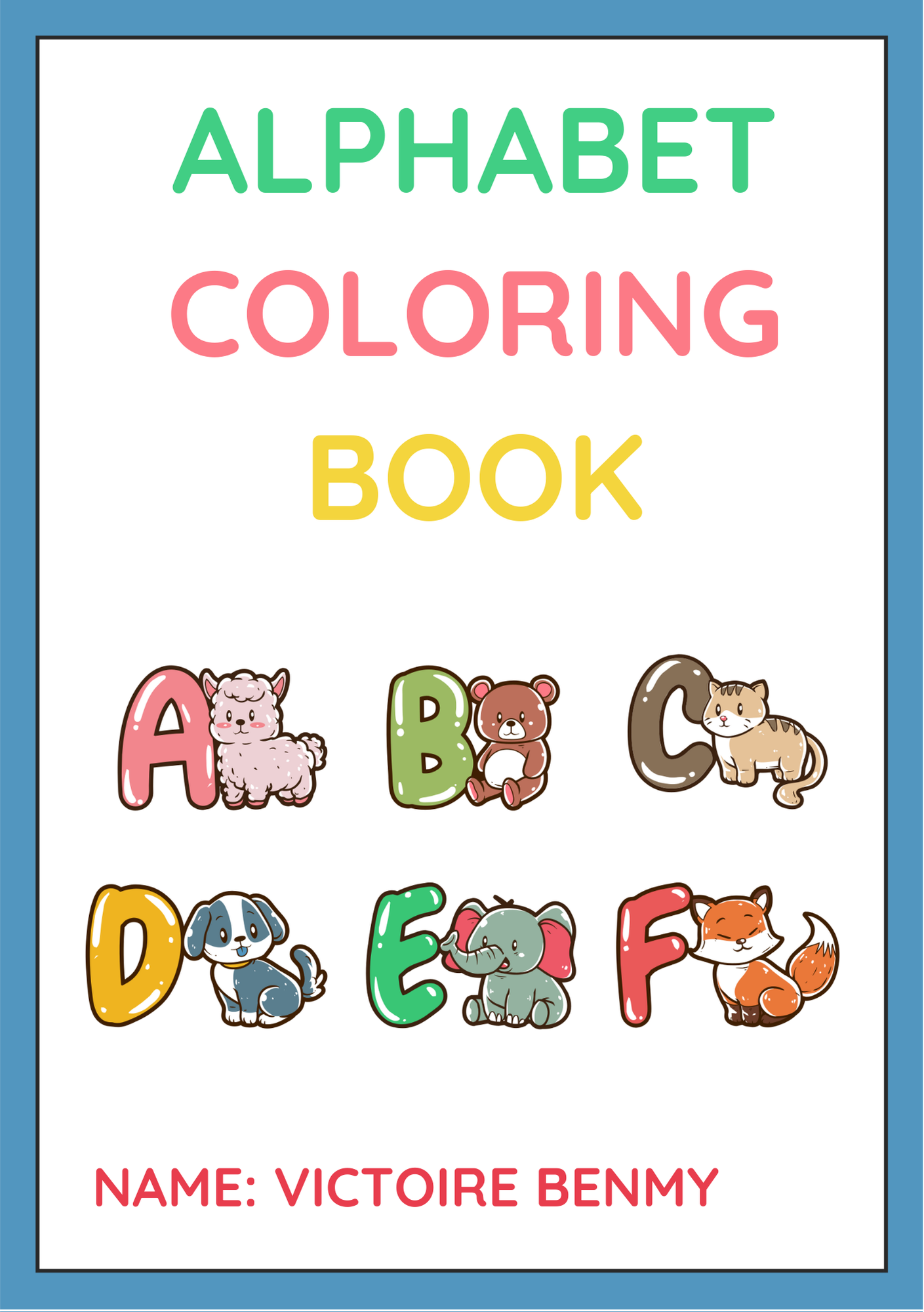 alphabet colouring book